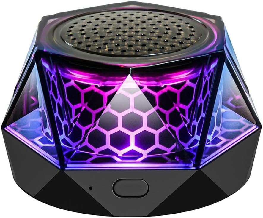 Portable Bluetooth Speaker with Lights, big audio and punchy bass,24-Hour Playtime,Portable Stereo Sync TWS,IPX7 Waterproof,Magnetic Bluetooth Speaker for for Home/Party/Outdoor/Beach/Gift Ideas