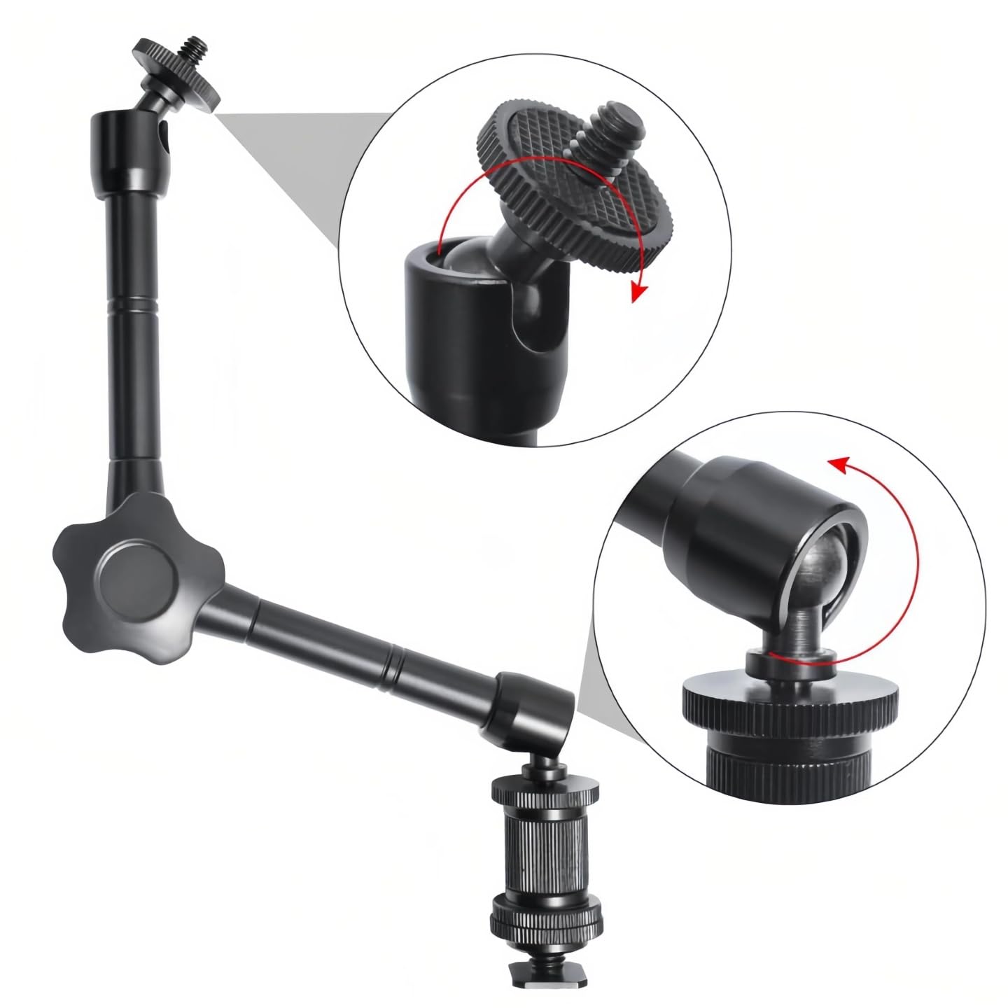 Magiczne ramię przegubowe 17.8 cm lub 27.9 cm + super zacisk do aparatu DSLR Rig do monitora LCD, akcesoria do kamer wideo LED