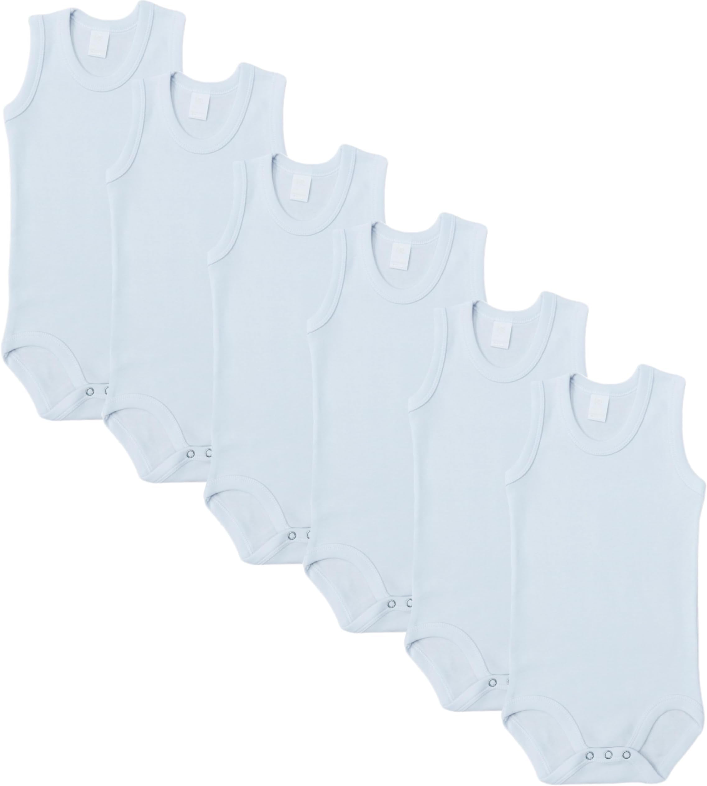 6-Pieces Bodysuit Onesies barbtoz Baby Boys Underwear Cotton 100% White