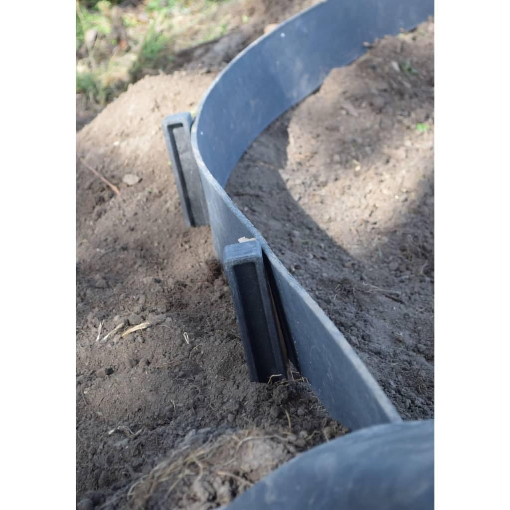 Bordo Per Giardino E Laghetto BorderFix In PVC Riciclato, 15m X 14cm, Spessore 7mm, Nero, Facile Da Installare