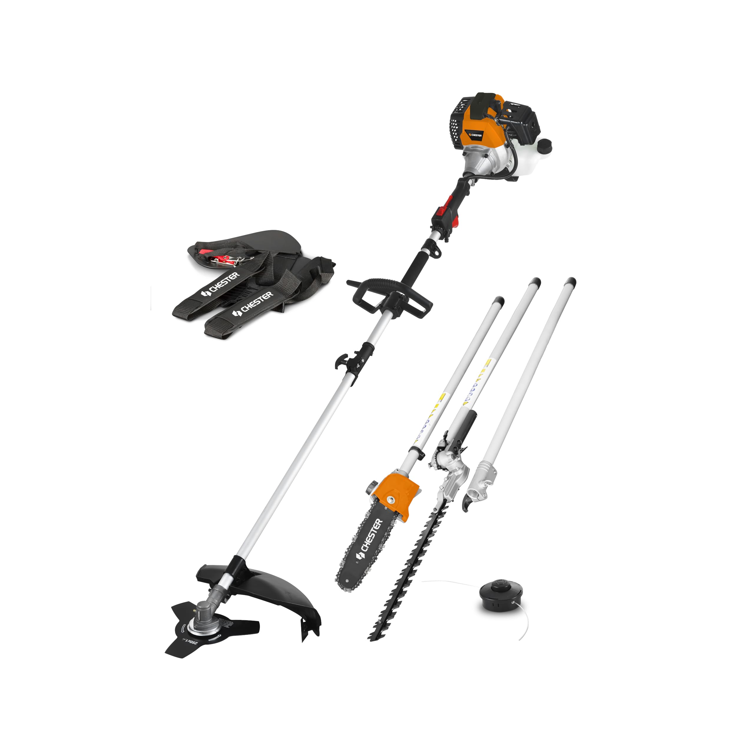 Desbrozadora multifuncíon: térmica, 4 en 1, motosierra-podadora, cortasetos, desbrozadora, extensible