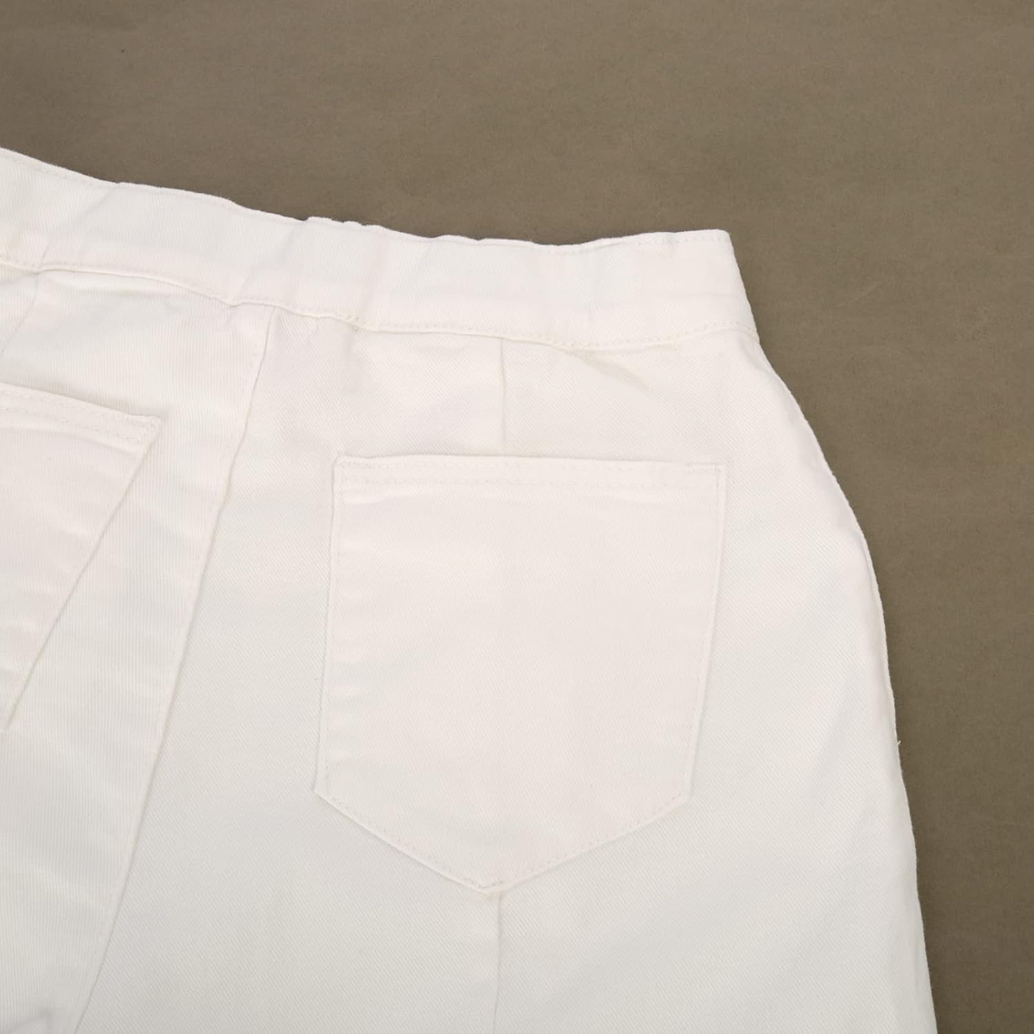 Belle Poque Women's High Waisted Wide Leg Jeans Button Decorated Casual Stretchy Demin Pants with Pockets - Image 5