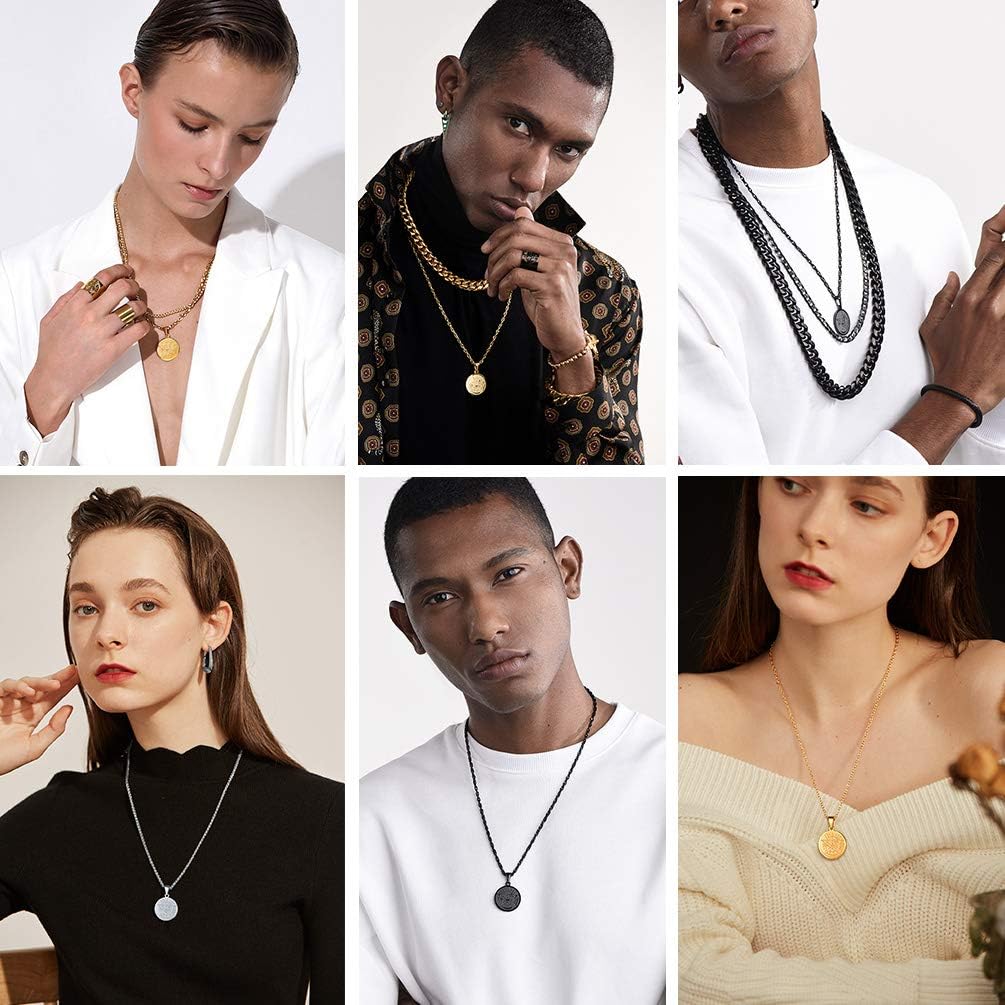 PROSTEEL Pentagram Pentacle Necklace for Men Women, Stainless Steel Tetragrammaton Amulet Satanic Jewelry, Wiccan 5 Point Star Satanism Pendant Necklace - Image 4