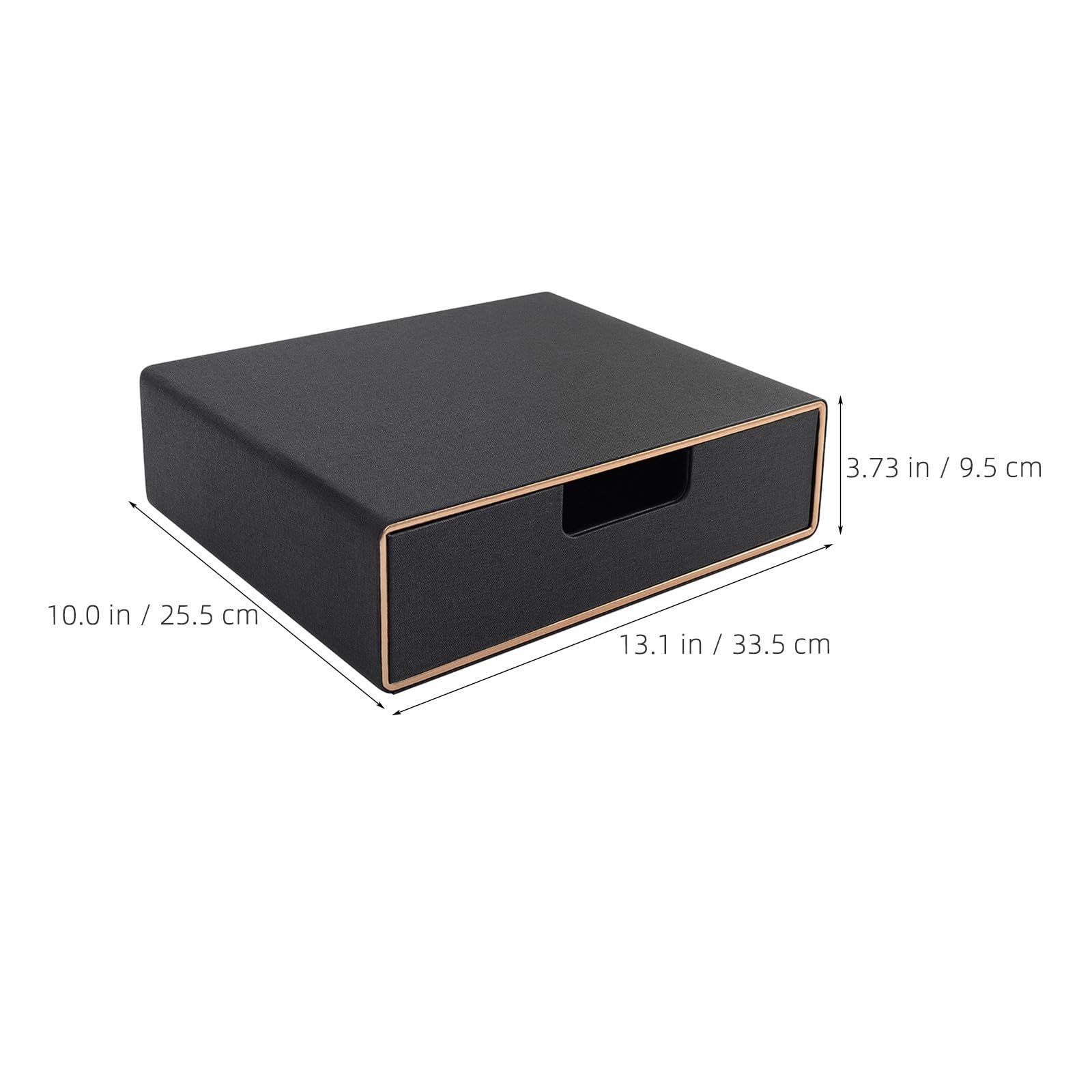 SEWACC Schreibtisch Organizer und Wasserfest aus Pu und Mdf Schwarzer mit Schublade Stapelbar für Mühelose Büro und Heimorganisation