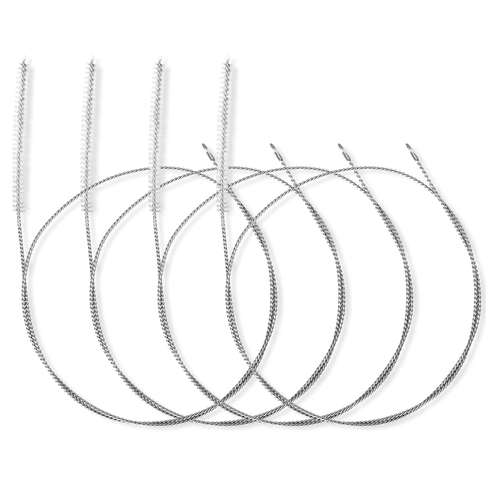 Ymapinc 4 limpiadores de tuberías extralargos de 39.4 pulgadas, cepillar limpiador de paja extra largo para limpiar pajitas, tubos, tuberías, mangueras, drenaje de refrigerador, cepillar de catéter de