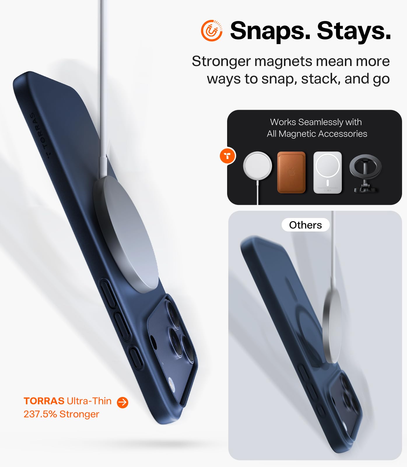 Amazon.com: TORRAS Magnetic Slim-Fit for iPhone 17 PRO MAX Case
