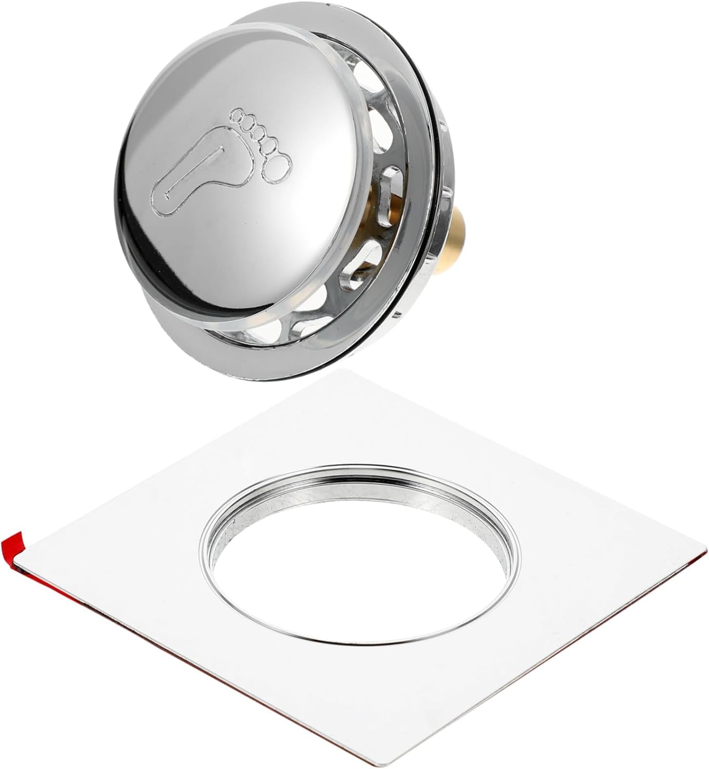 Tapón de filtro de baño, 4 piezas Presione el núcleo de resorte Colador de acero inoxidable Colector de cabello Tapones for bañera Tapa de drenaje de bañera Fregadero de acero inoxidable Colador de de