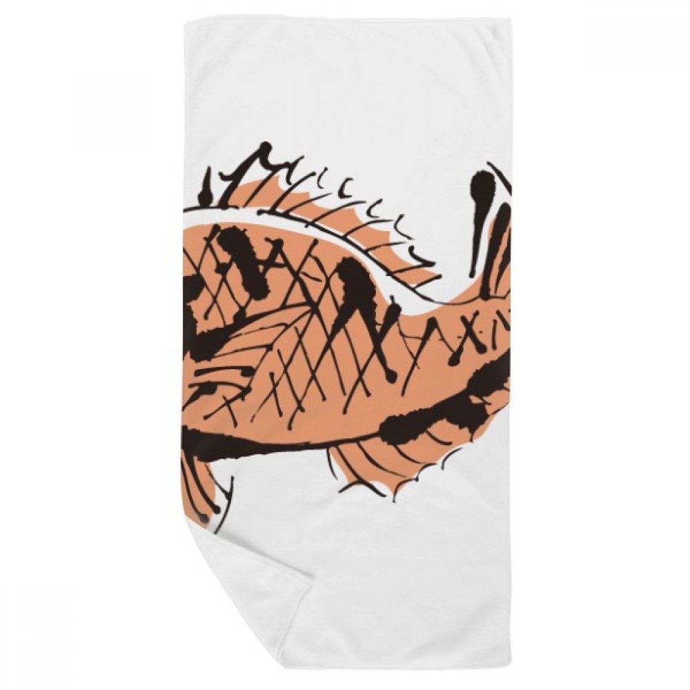 Serviette de toilette poisson multicolor pour le bain des enfants
