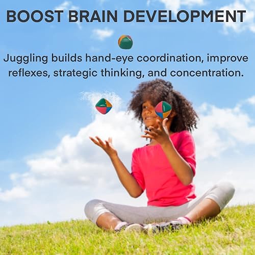 Miniatura 6 de Juego de 3 pelotas de malabarismo  Bolas de malabares ligeras para principiantes y profesionales, juego de malabarismo de 3 bolas ideal para niños y