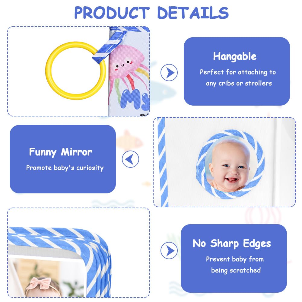 Aolso Baby Photo Album, Baby Memory Soft Cloth Book, Family First Year Memory Book - Image 3