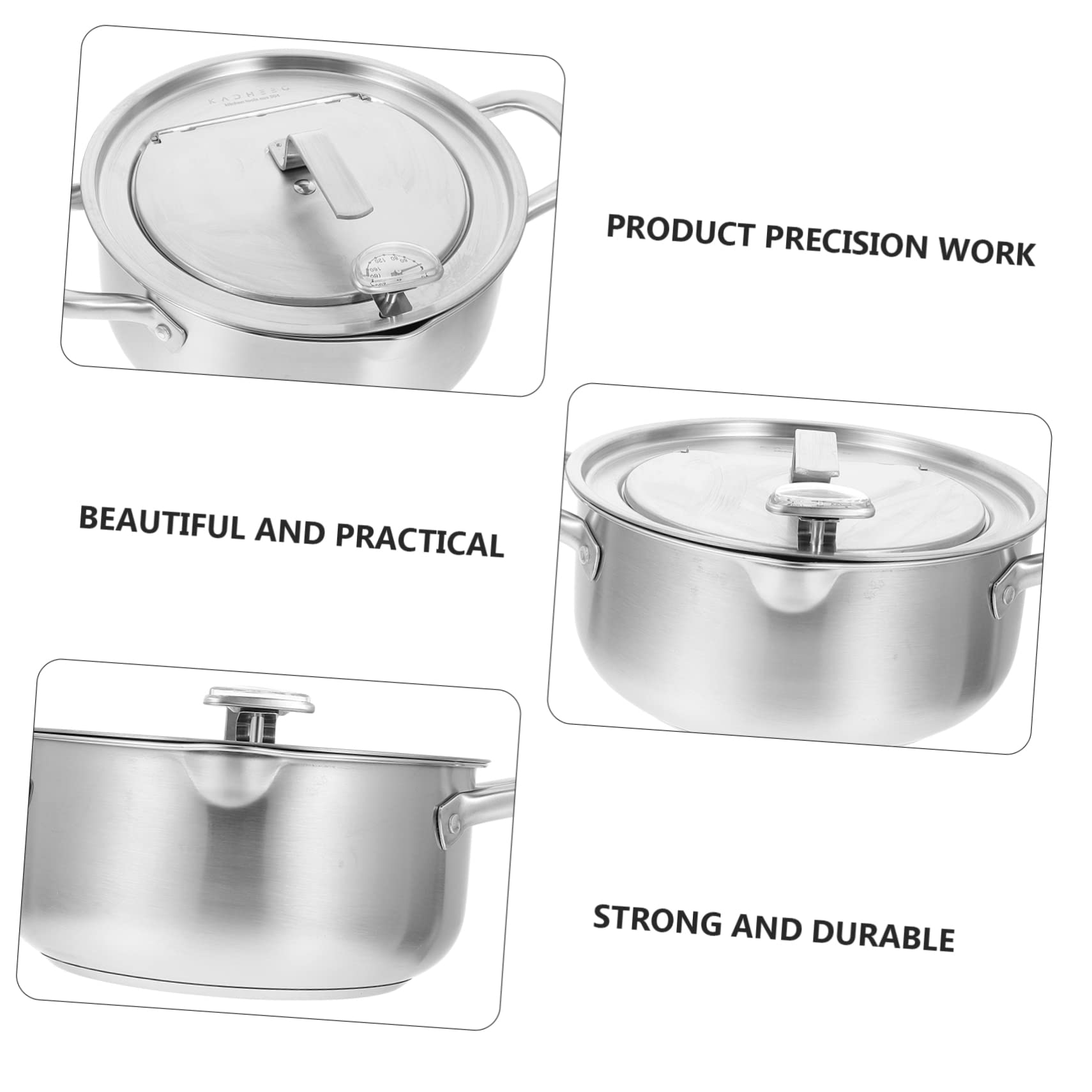 Luxshiny Fry Pan with Thermometer Controllable Temperature Deep Fryer Perfect for