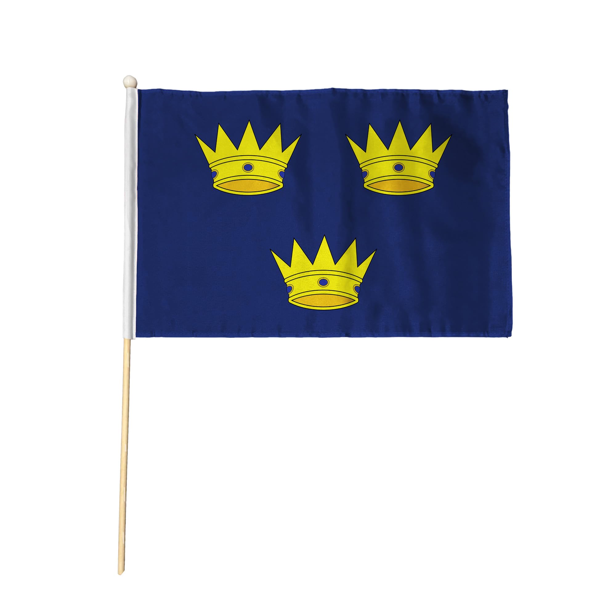 Flagtex Munster Province Cork Kerry Hand Waving Flag (9x6 Inch) - Premium Wooden Stick Irish Provincial GAA Flag Big Size Natural Wood Pole Southern Ireland Heritage โ image 1