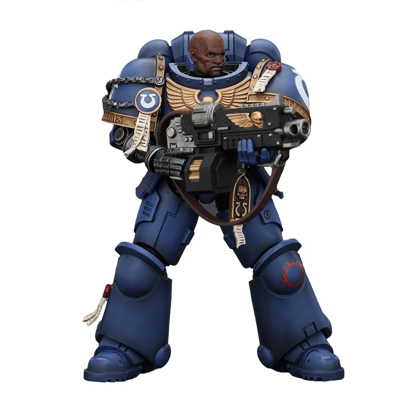GWTCTOY JoyToy 40K Originallizenz 1:18 Actionfigur, Space Marine 2 Uitramarines Brother Chairon, 12.8CM große Bausätze für Sammel-Actionfiguren