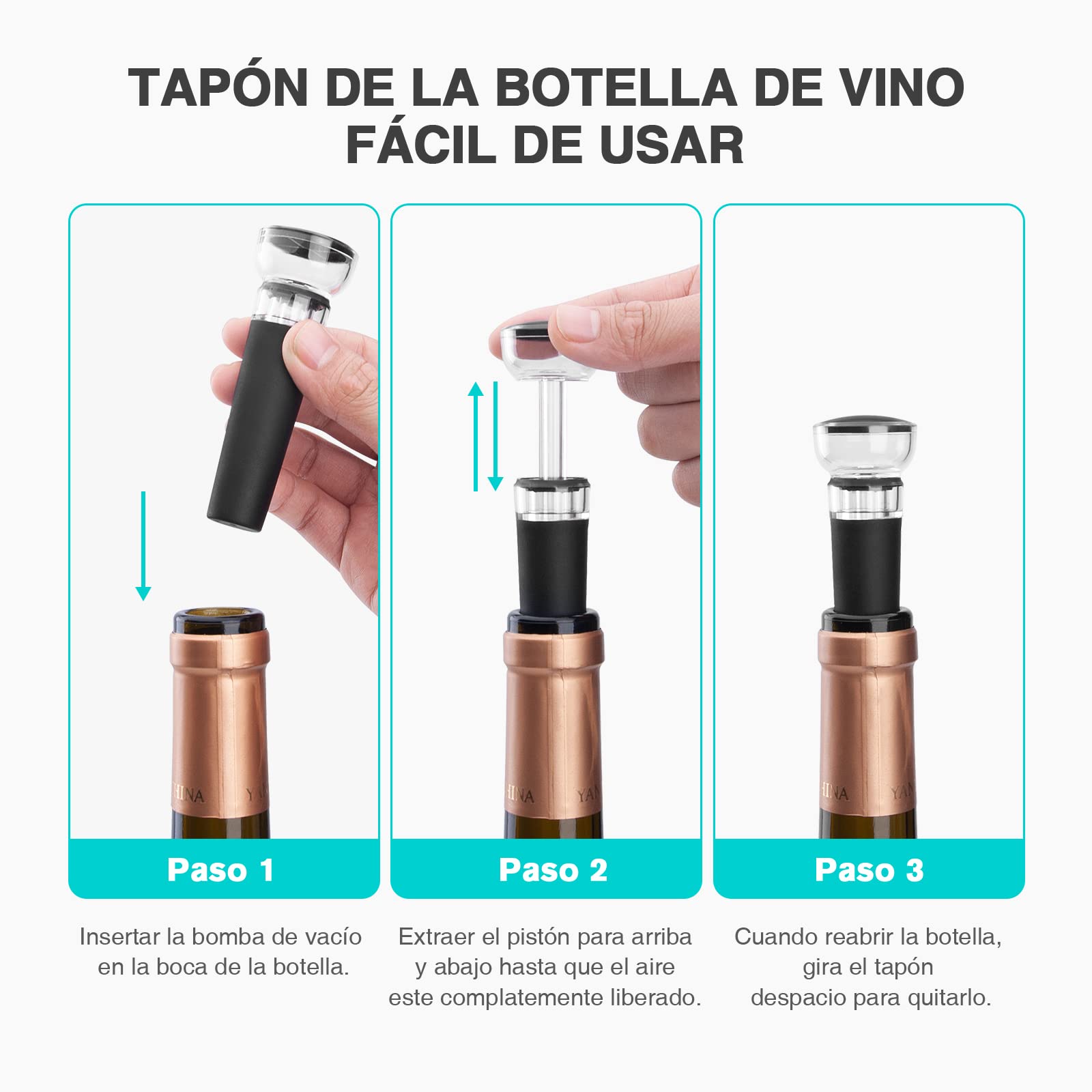 Cavatappi Elettrico per Vino Rosso - Apribottiglie con Taglierino, Tappo Sottovuoto e Accessori - 2 Set