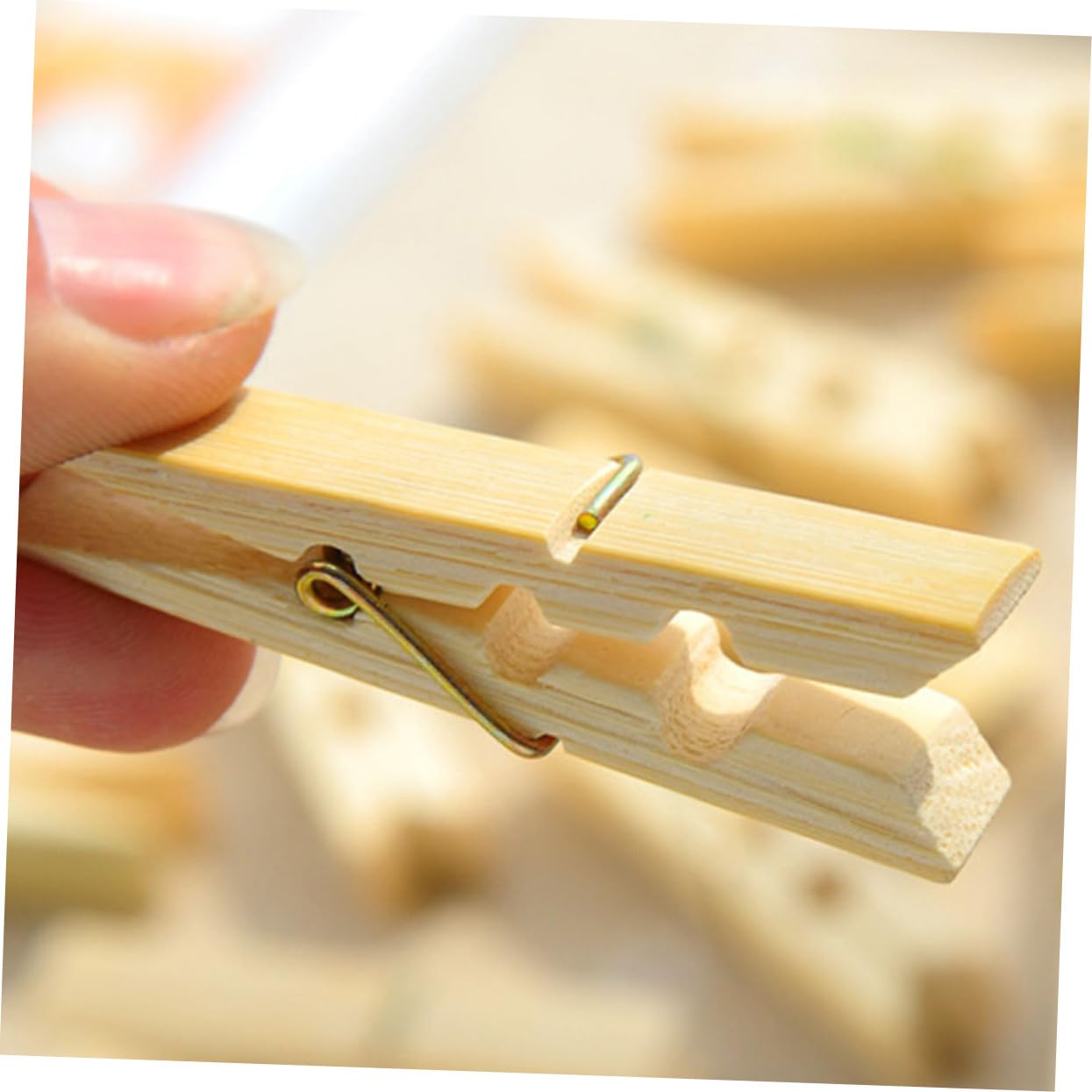 100 Mollette Di Legno Multifunzionali Mollette Per Vestiti Antivento Clip Di Sicurezza Adatte Per Morsetti Per Coperte E Trapunte