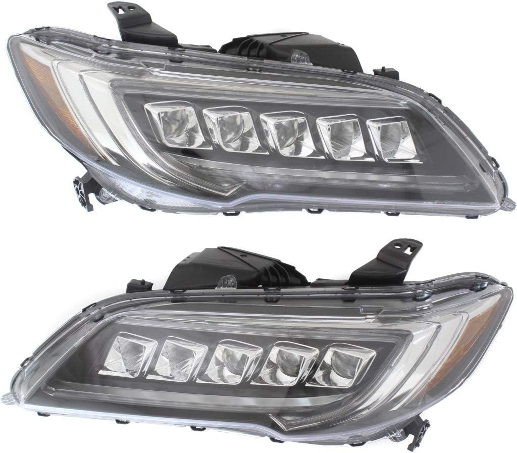 CarLights360 For Acura RDX Headlight 2016 2017 2018 Driver Side LED Bulbs Included DOT Certified AC2502128 | 33150-TX4-A51