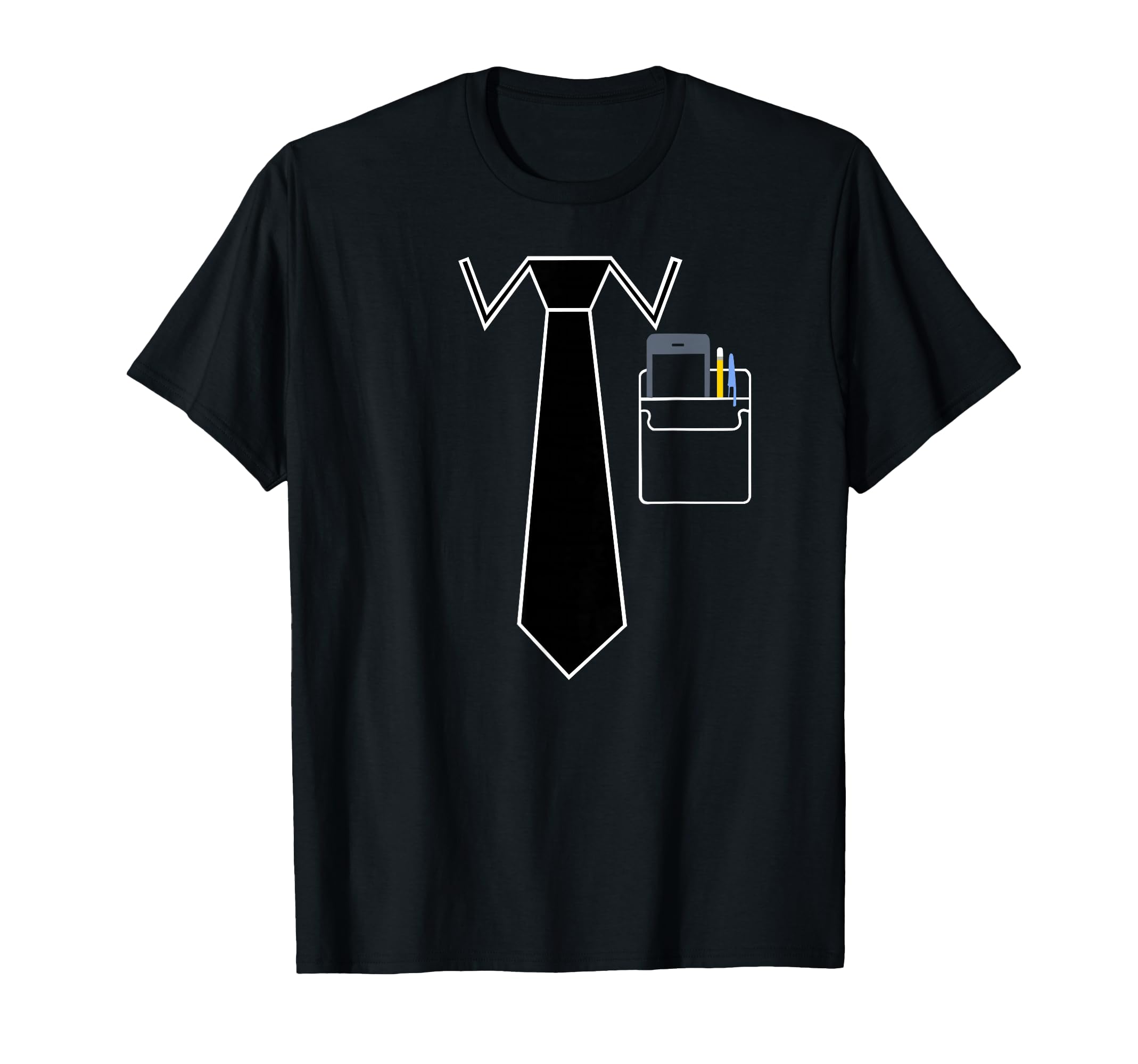Tie with Pocket Protector Funny Nerd T-Shirt T-Shirt