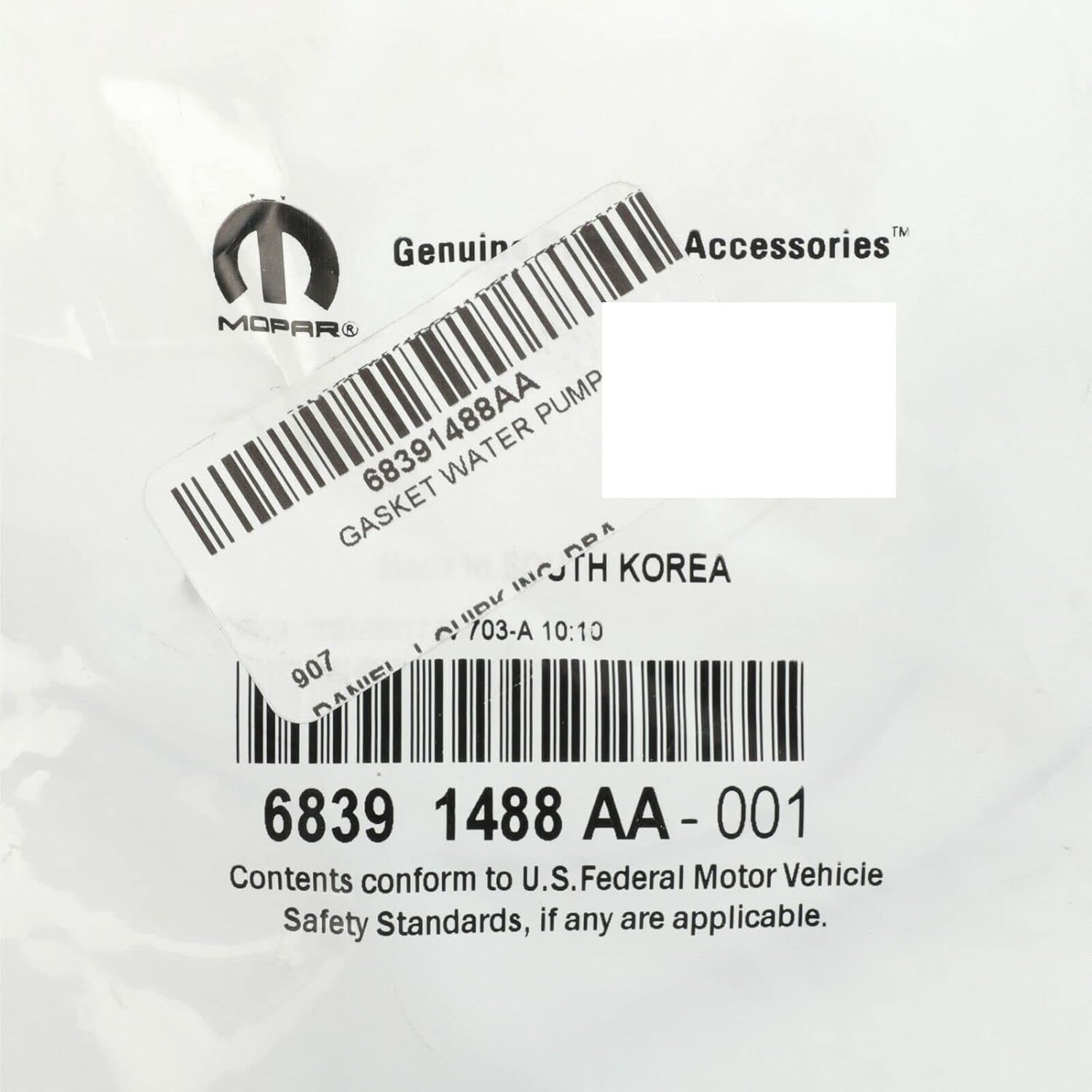 Mopar 68391488AA GASKET WATER PUMP