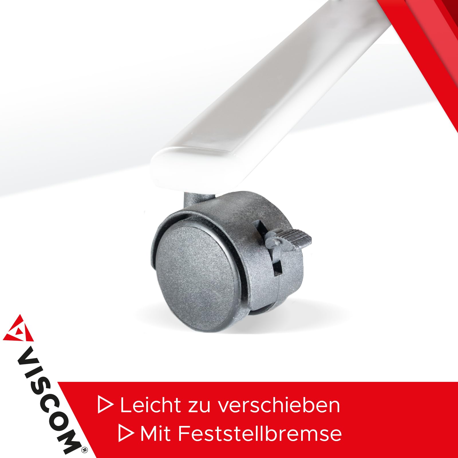 VISCOM Whiteboard mit Ständer & Rollen - 100 x 150 cm - beidseitig nutzbar