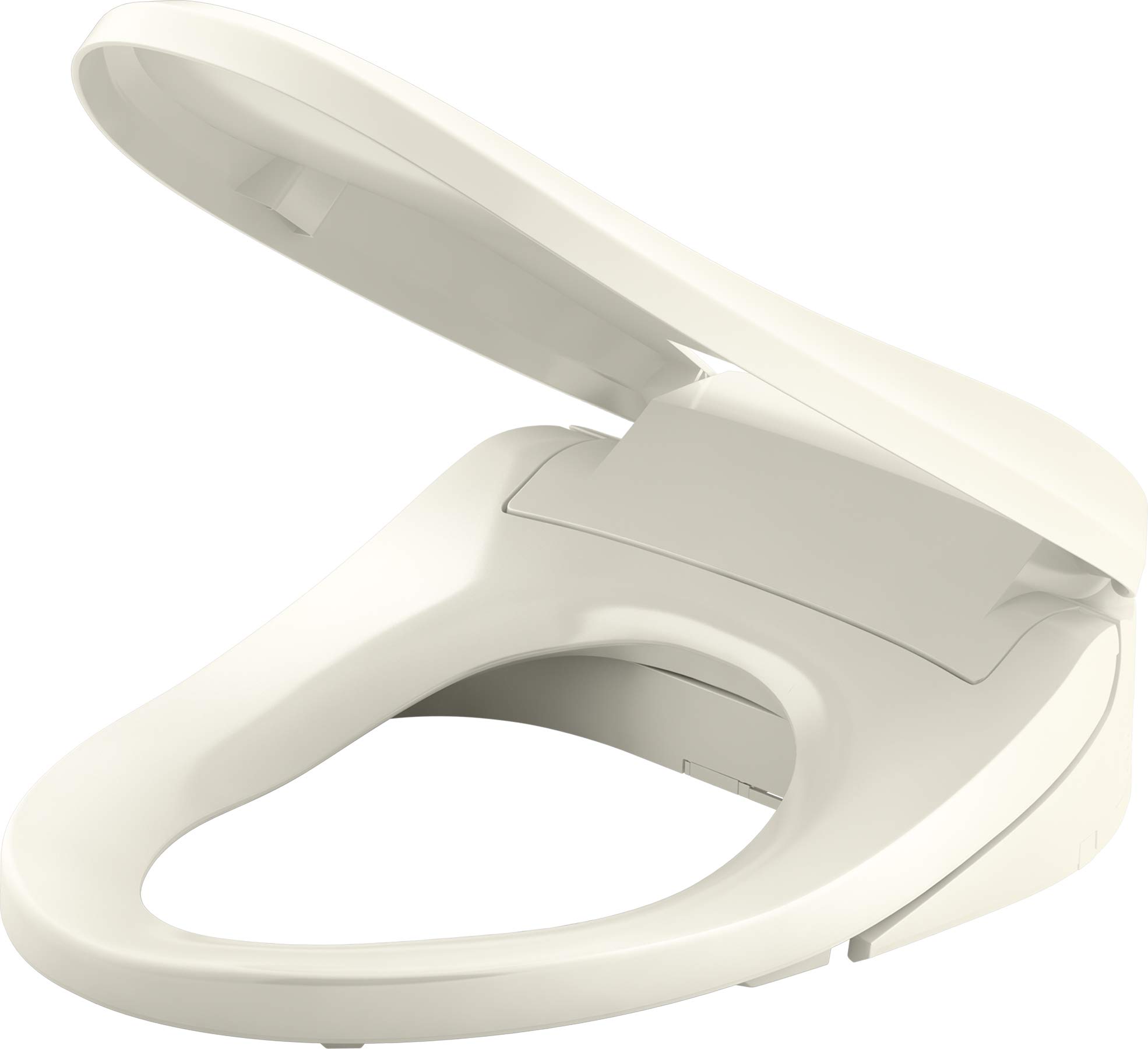 KOHLERPureWash E820 Elongated Heated Bidet Toilet Seat, Biscuit with Remote Control, Quiet-Close Lid, Automatic Deodorization, Warm Water, Self-Cleaning Wand, Adjustable Water Pressure and Nightlight