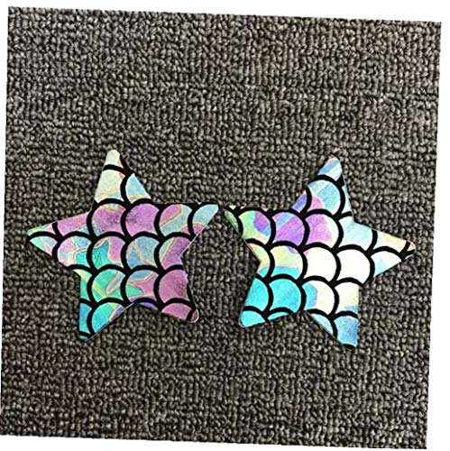 1 paar zeemeermin patroon cover wegwerp zelfklevende pastei tepels sticker melk pasta - Image 5