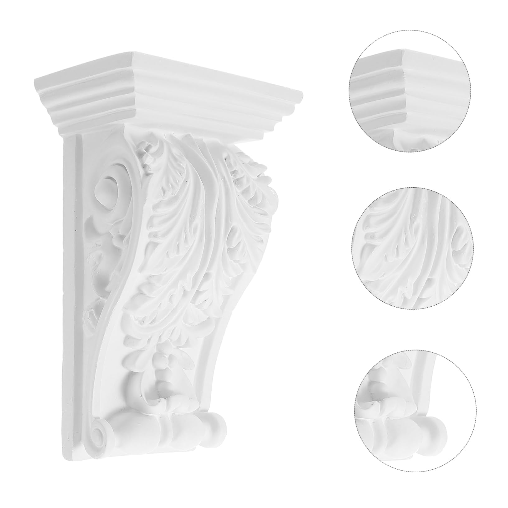 Ménsula Decorativa Europea Tallada Estilo Clásico 8.07x5.31x3.14in para Molduras de Pared