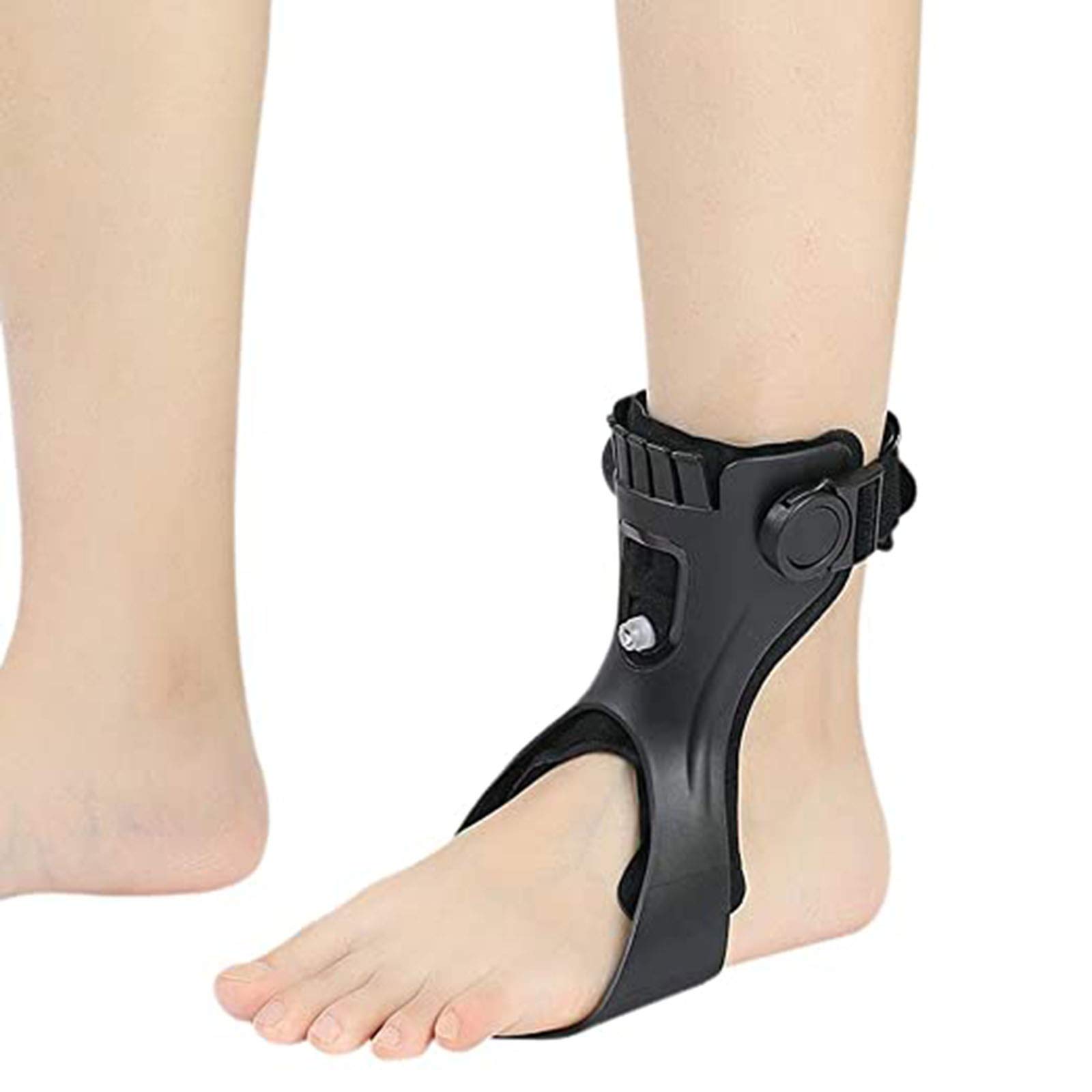 HUANGJUN Ortesis de caída del pie Soporte para el pie caído Tobillera Férula de Tobillo para esguinces, tendinitis/Mujeres y Hombres, 1 par, L