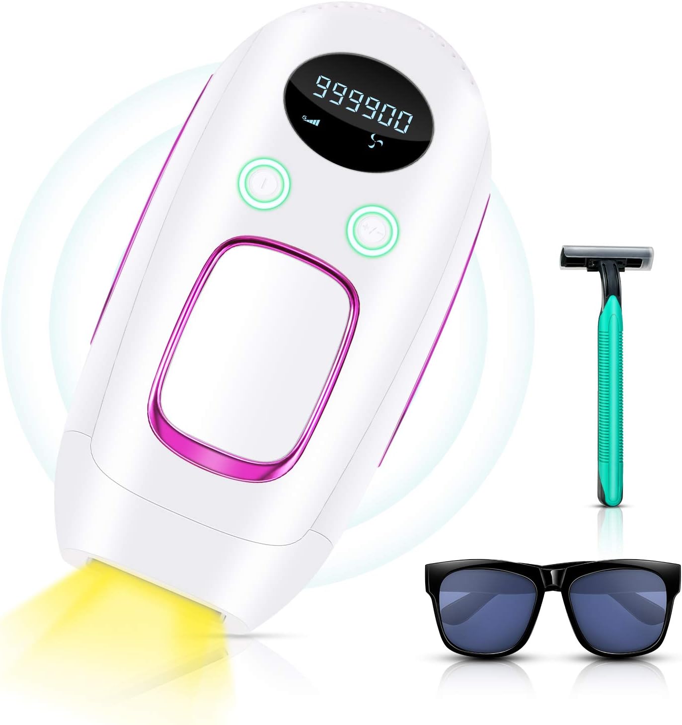 IPL Hair Removal for Women and Men, At-Home Laser Hair Removal System, Upgrade to 999,900 Flashes, Permanent Painless Hair Remover for Facial Whole body