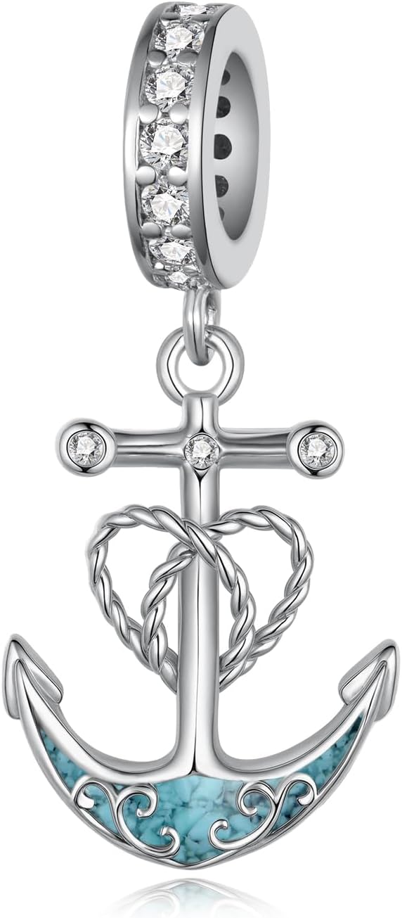Anchor Charms 925 Sterling Silver Nautical Charm Anchor Jewelrys Nautical Jewelry for Women