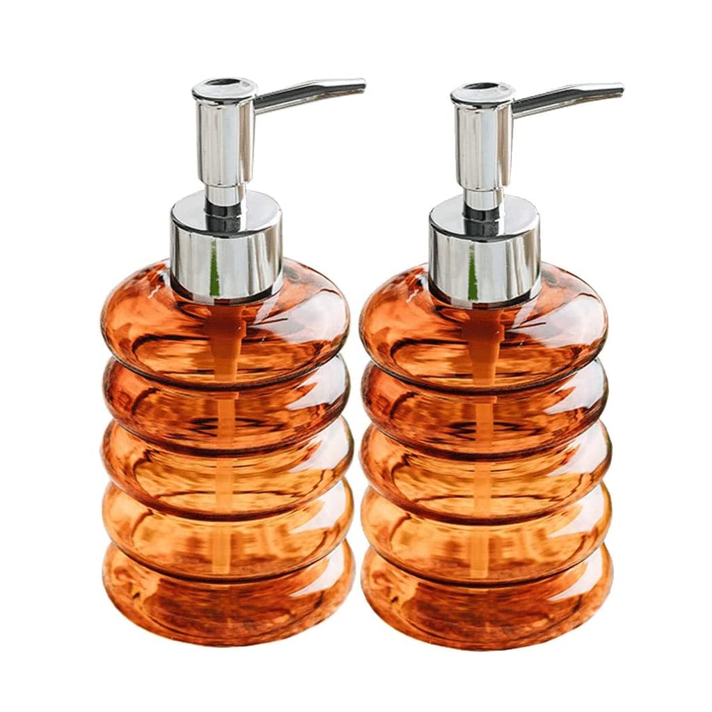 Nachfüllbare Seifenspender Glas-Seifenspender mit Abnehmbarer Pumpe, nachfüllbarer Handseifen-Lotionspender, klare Lotionsflasche für Küche, Badezimmer, 10 oz Für Küchenbad