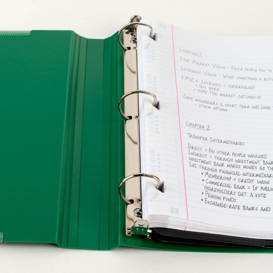 Five Star 3 Ring Binders, 6 Pack, 1 Inch Binder With D Rings