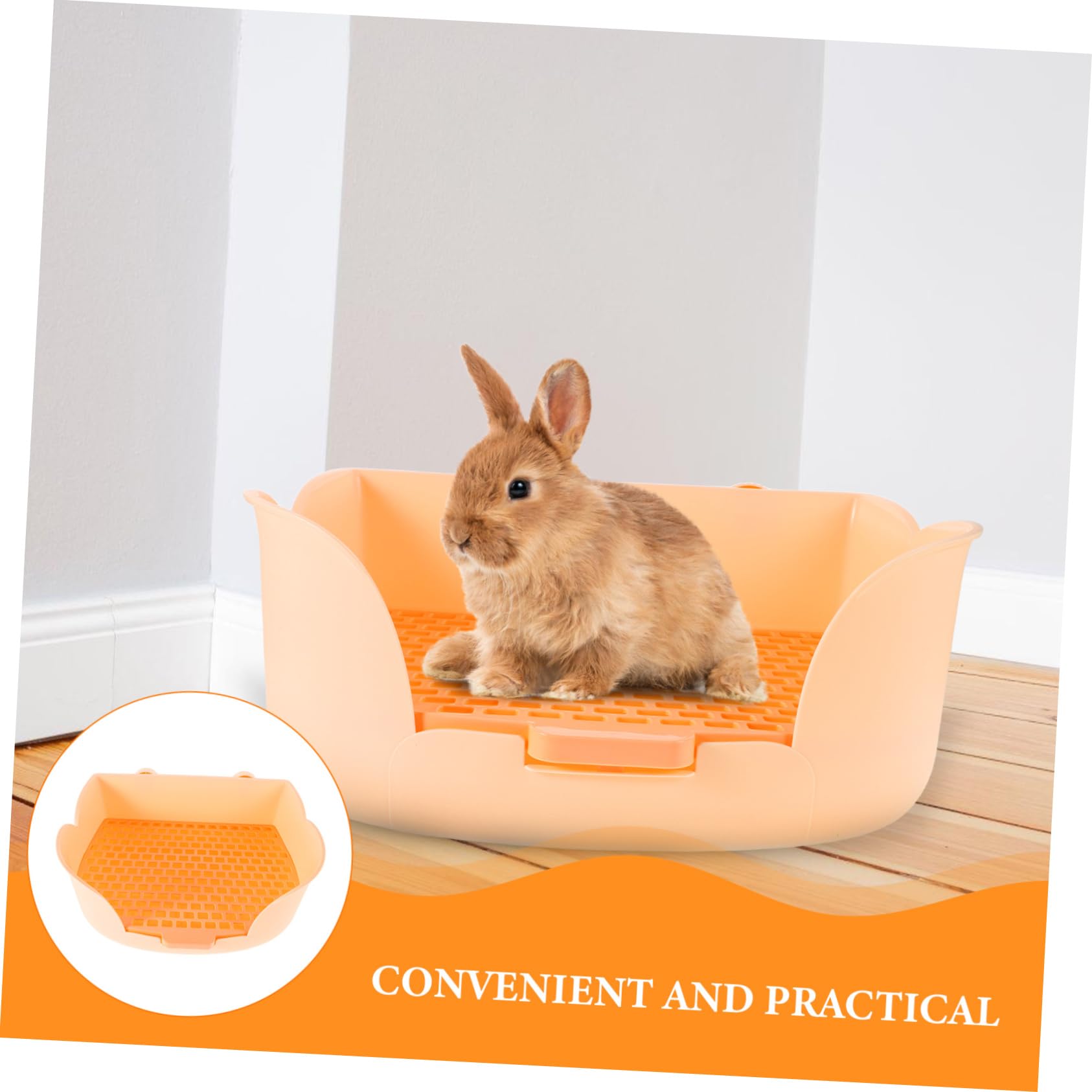 COLLBATH Lettiera per Animali Design Ergonomico per Cavie Criceti e Cincillà Facile