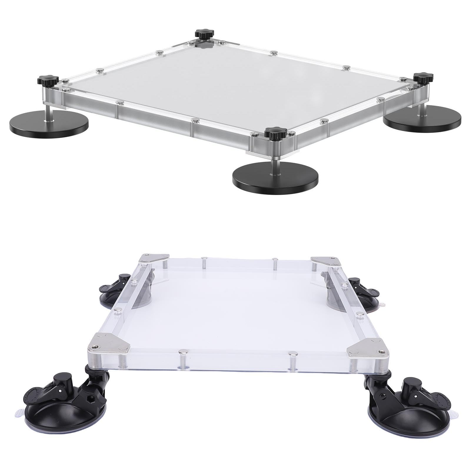 Jeffergarden Mini Supporto per Veicolo Piatto con Base Magnetica e Ventosa per Auto Rv Camion Barca Staffa Installazione Tetto