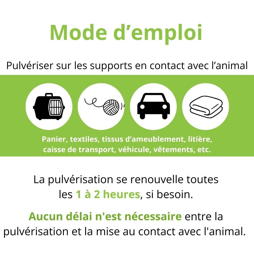 Anidev PetsCool Spray apaisant 15 ML - Anti Stress Chien Chat et NAC - Huiles essentielles valériane vétiver Sauge Basilic - Action Rapide par Inhalation - Multi espèces