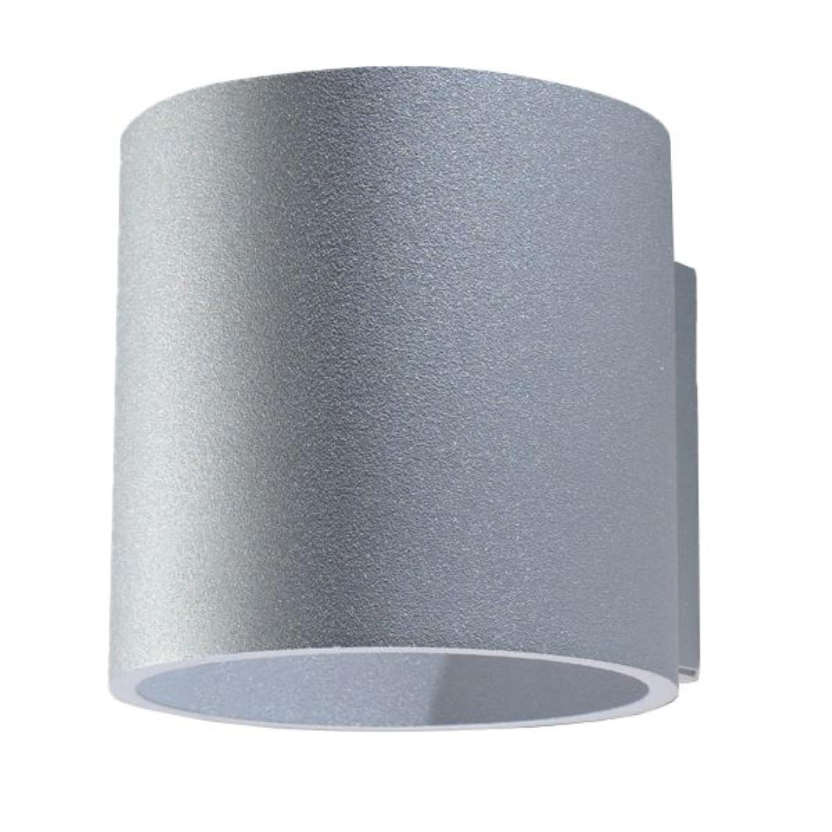Sollux Lighting Grey Orbis Downlight Wall Lamp | Modern Design With Cylindrical Shape | Made Of Aluminium With 1 Replaceable G9 Bulb | 10 X 12 X 10 Cm