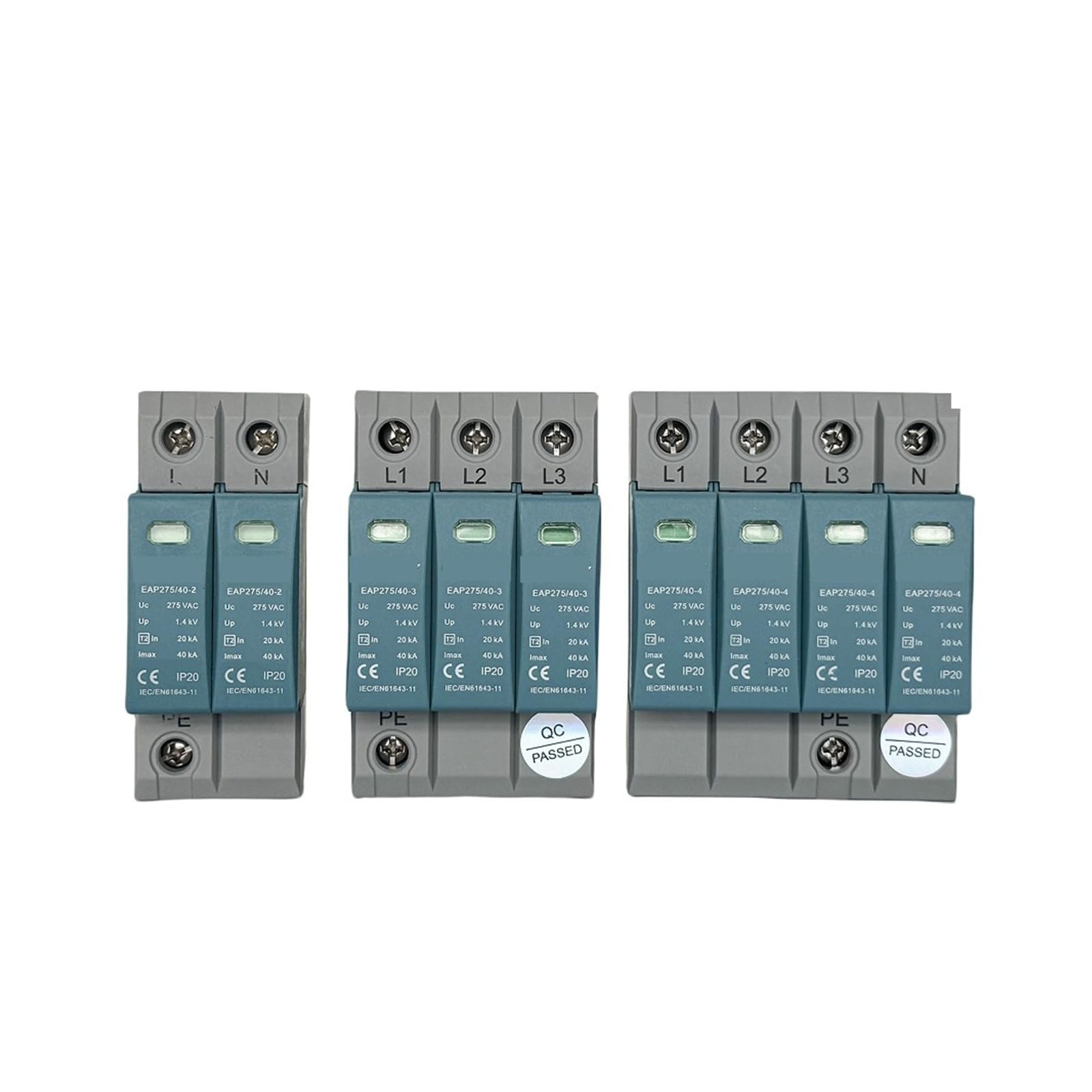 Parafoudre SPD 40kA protection active contre les surtensions AC 275V - 3