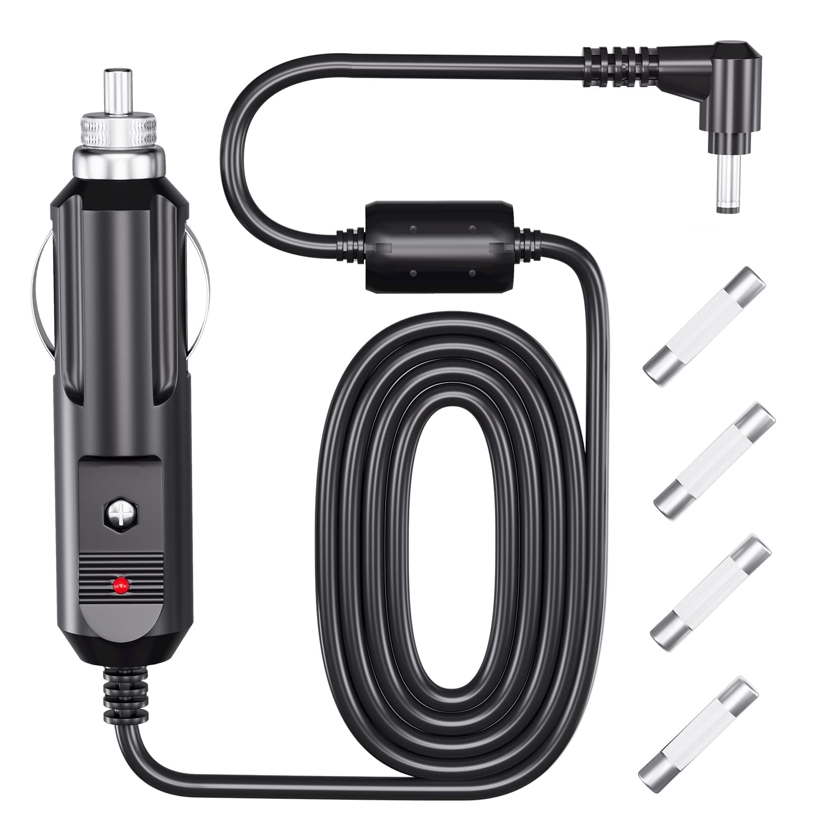 VHBW 12V Car Charger for Portable Oxygen Concentrators, 8.3FT Long Cable with Extra Fuses, Compatible with Major Brands' G-Series Models