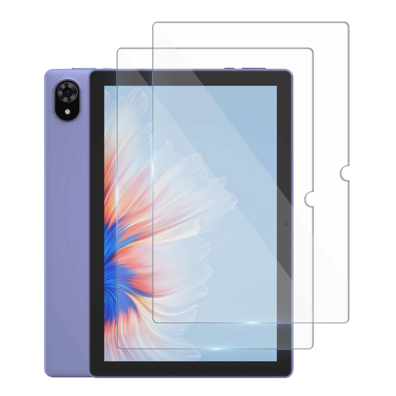 Envibe Screen Protector for DOOGEE U9, 10.1 inch, 9H Tempered Glass Film, Anti-Scratch, 2 Pieces HD Clear for DOOGEE U9.