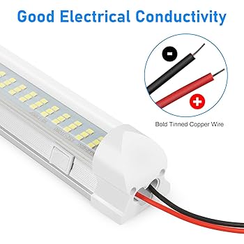 Linkstyle 12V Interior Light Bar Kit, 120 LEDs Ceiling Lights White With On-Off Switch, For Car