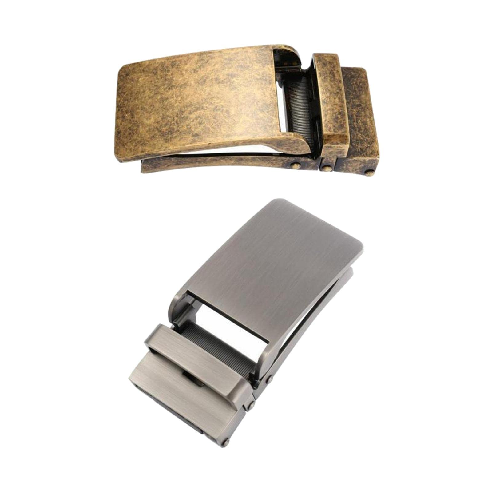Merishopp 2 Pieces Rectangle Automatic Buckle for 30-31mm Belt Silver and Copper | Clothing Shoes & Accessories | Mens Accessories | Belt Buckles-image-16