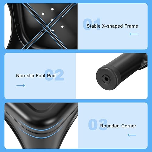 Miniatura 8 de DORTALA Juego de 4 sillas de comedor de metal, sillas auxiliares de café con patas de goma, sillas elegantes y modernas, silla auxiliar apilable