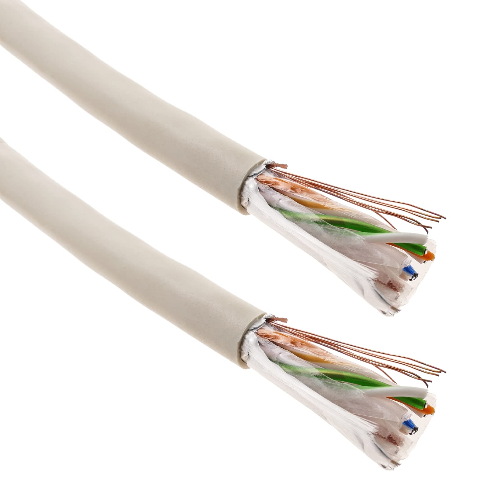 BeMatik - Bobina matassa di Cavo di Rete LAN FTP categoria Cat.6 24AWG Rigido CCA Grigio 305m