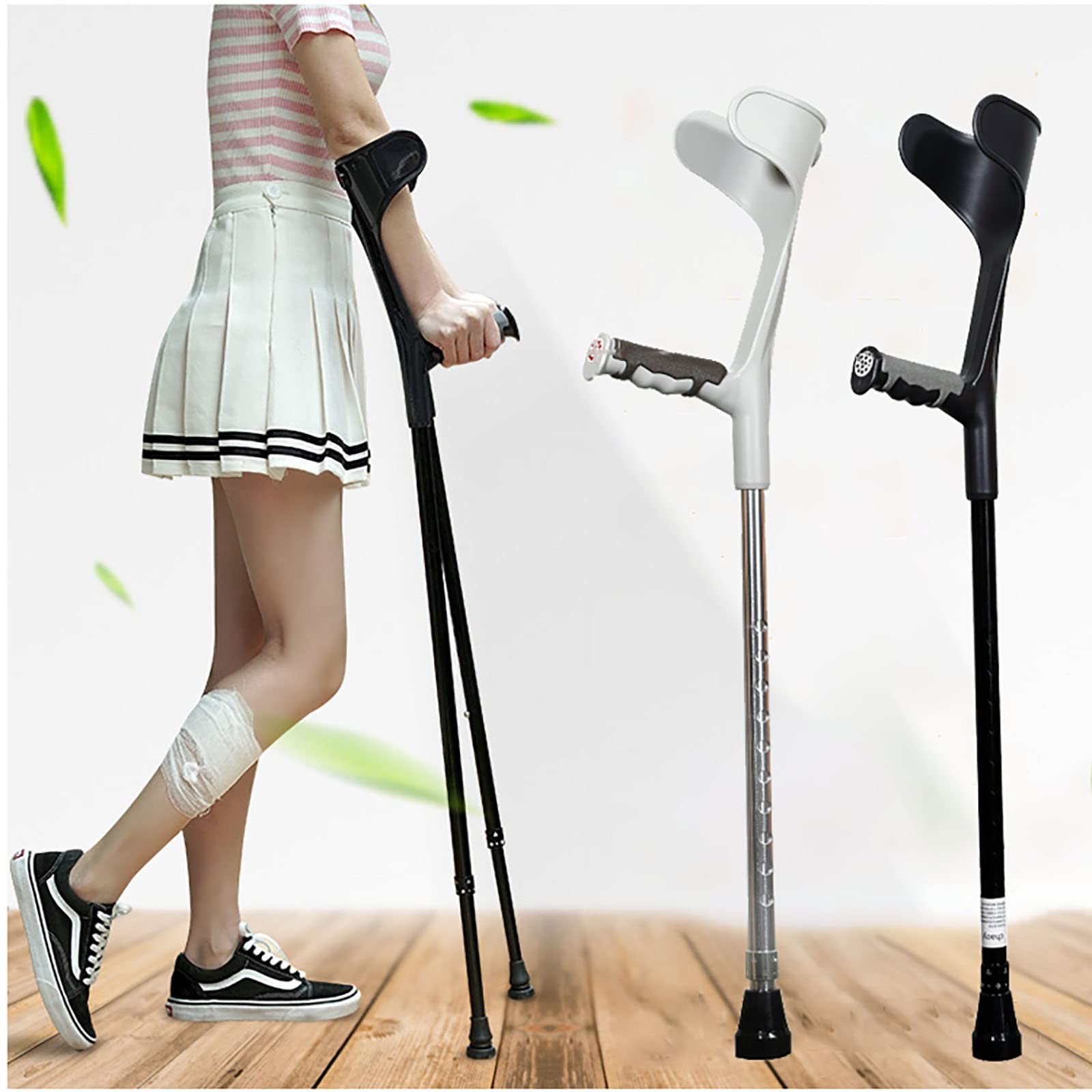 Buy Kfaifa Crutches For Adults With Comfy Handle, Height Adjustable