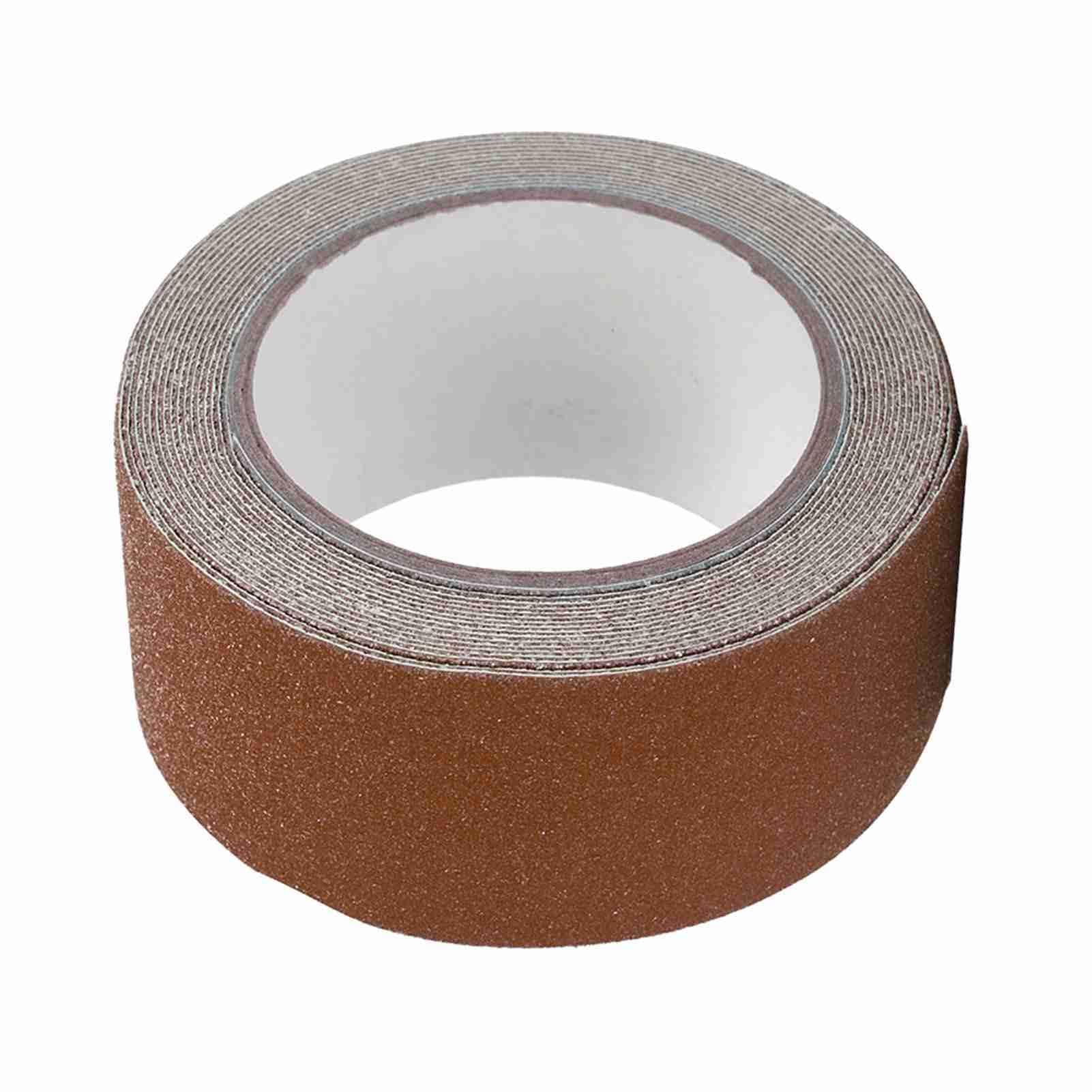 Cocoarm Cinta Antideslizante Cinta de Tracción Antideslizante de PVC 5 Cm X 5 M Peldaños de Agarre Adhesivo Colorido para Escaleras Piso Uso Interior y Exterior (Café)