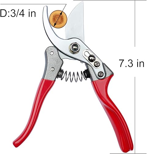 Miniatura 2 de Garden Shears - Tijeras de podar de mano profesionales, tijeras de podar de derivación resistentes (rojo)