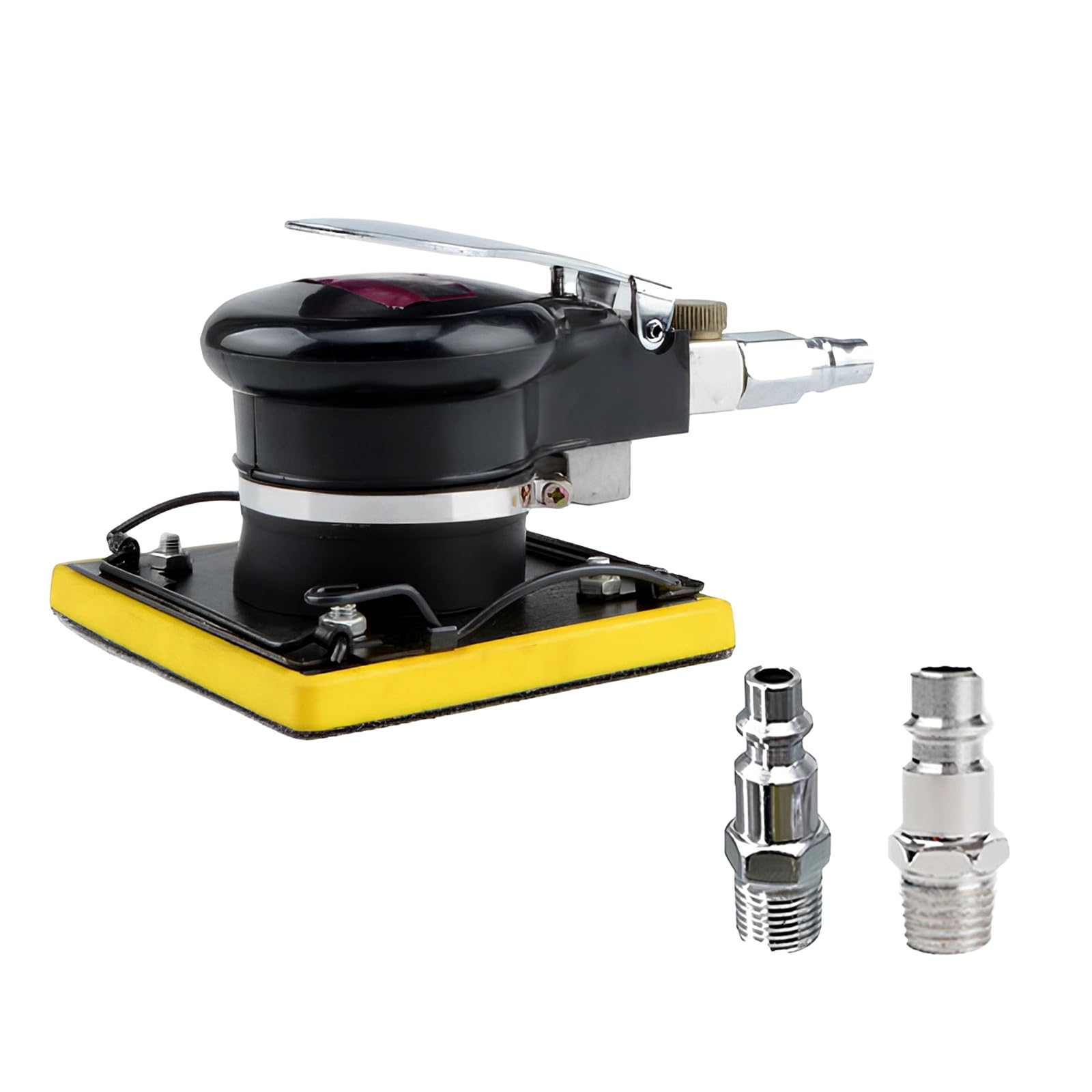 Fgdtree Square Industrial Pneumatic Sander Industrial Grade Sandpaper Machine Size Triangular Waxing Polishing Machine Pneumatic Thin Aluminum Sander