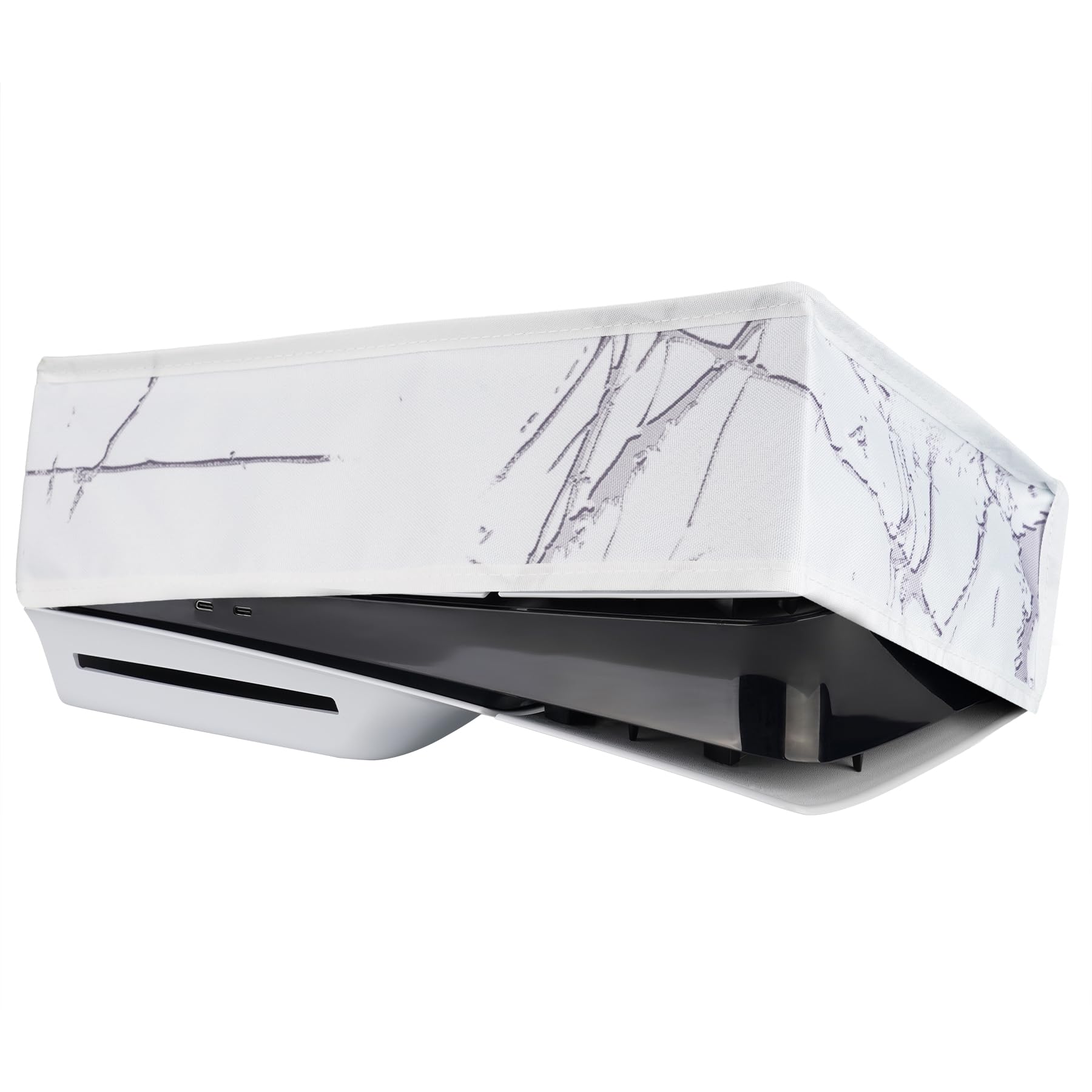 PlayVital Cover Antipolvere per ps5 Slim Disc Edition,Copertura Orizzontale Protettiva Impermeabile in Nylon per ps5 Slim Digitale Console,HAHAHA