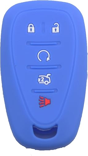 Miniatura 2 de 2 fundas para llavero inteligente de 5 botones compatibles con Chevrolet, Negro Azul
