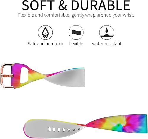 Miniatura 8 de Reemplazo compatible para Samsung Galaxy Watch 1.654 in/Active 2 1.575 in 1.732 in/Active 1.575 in, 0.787 in, banda de silicona de repuesto para