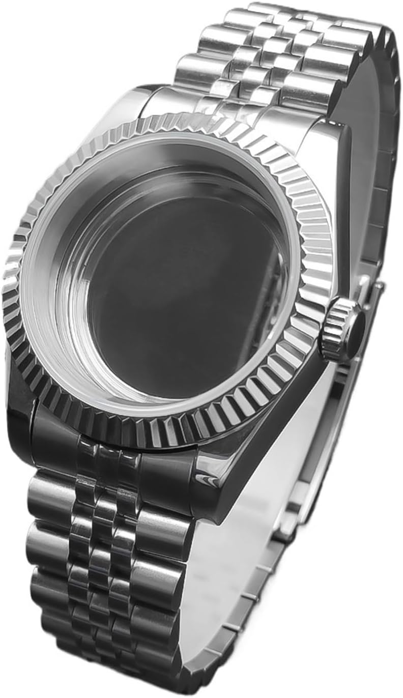 36mm/40mm Sapphire Glass For Men Watch Case Fit NH36 NH34 NH35Movement FashionWaterproof Jubilee Stainless Steel